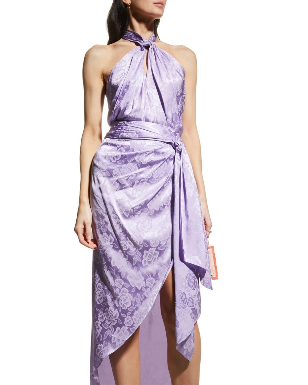 Ronny Kobo Floral Jacquard Lilac June Top Size S